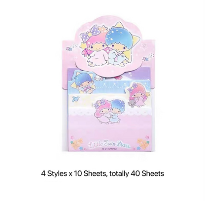 Sanrio Japan 4 Styles Mini Memo Pad | Hello Kitty Little Twin Stars My Melody Kuromi Cinnamoroll Pompompurin - 60Sheets