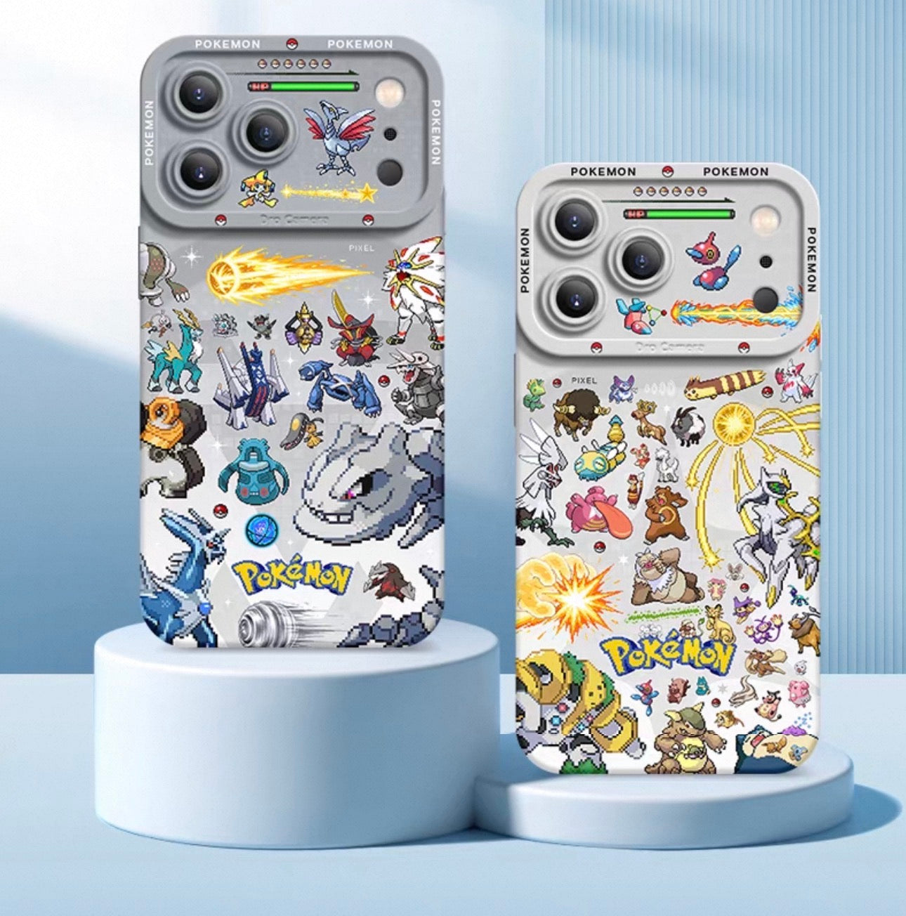 Japanese Cartoon Pokemon Silicone Case Close Up Fighting Version | Venusaur Charizard Blastoise Gengar Scizor Umbreon Greninja Garchomp - iPhone Case PLUS SE2 XS XR X 11 12 13 14 15 16 16e 17 17e Pro Promax 12mini 13mini (副本)