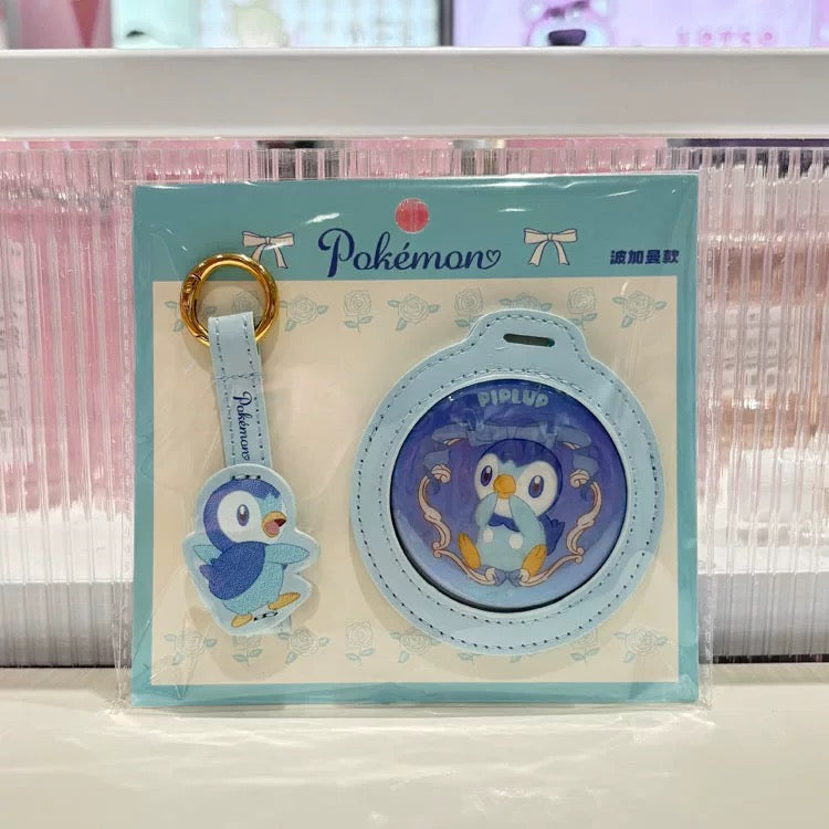 Pokemon X Miniso Pins with Cover Keychain | Pikachu Sylveon Gengar Piplup Rowlet - Anime Collectable Kawaii Item