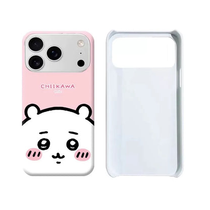 Japanese Cartoon Chiikawa | ChiiKawa Hachiware Usagi Happy Pastel Hard Case - iPhone Case 11 12 13 14 15 16 17 ProMax Pro Plus