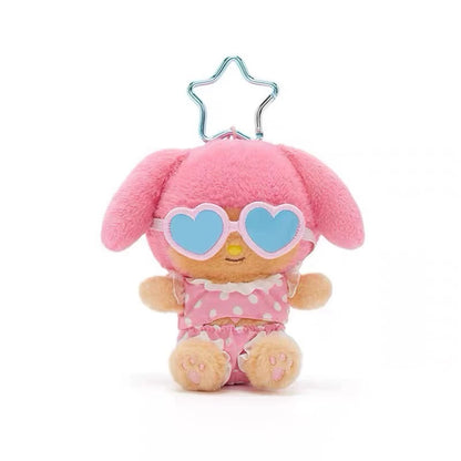 Japan Sanrio Sea Island Holiday | Hello Kitty My Melody Kuromi Cinnamoroll Pochacco - Mini Plush Doll keychain - KawaiiGiftLand