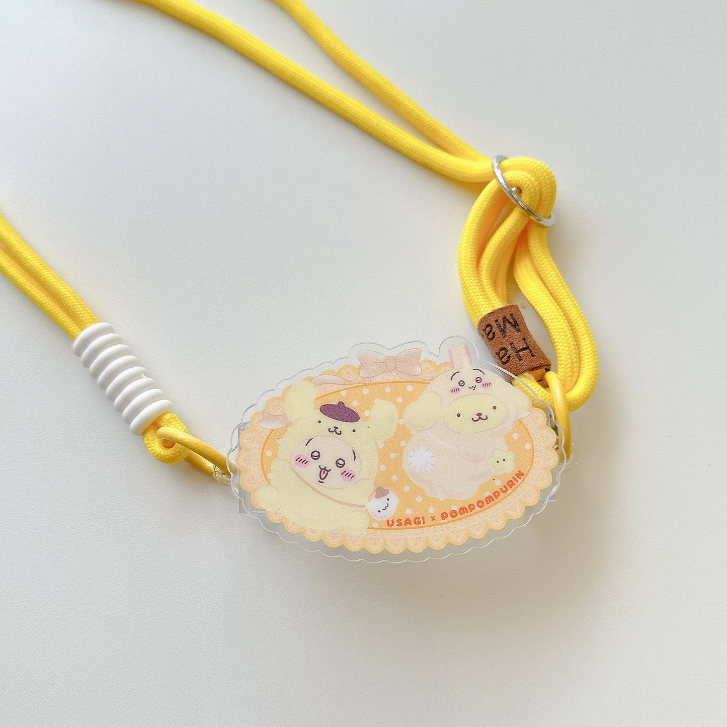 Japanese Cartoon ChiiKawa Phone Back Clip with Phone Lanyard | Kitty Chiikawa Cinnamoroll Hachiware Pompompurin Usagi Kuromi Momonga Melody Crab - for All Smart Phones