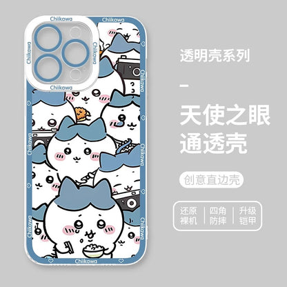Japanese Cartoon Chiikawa Full Sceen | Chiikawa Hachiware Usagi Momonga Kurimanju - iPhone Case PLUS SE2 XS XR X 11 12 13 14 15 16 16e 17 17e Pro Promax 12mini 13mini