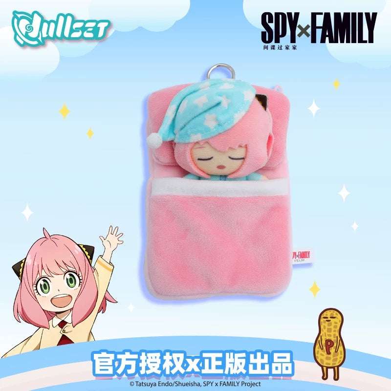 SPY Family Little Bag with Mini Plush Doll Keychain | Anya Peanut - Plush Doll Figure Collectable Toys Accessories