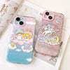 Japanese Cartoon Sanrio Little Twin Star | Cloud Party & Glitter Unicorn - iPhone Case 13 14 15 16 Pro Promax