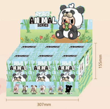 Rebel Bear Animal Series | Bunny Panda Woof Sheep Elephant Penguin Plush Doll Mystery Box Mini Figure - Designer Item - KawaiiGiftLand