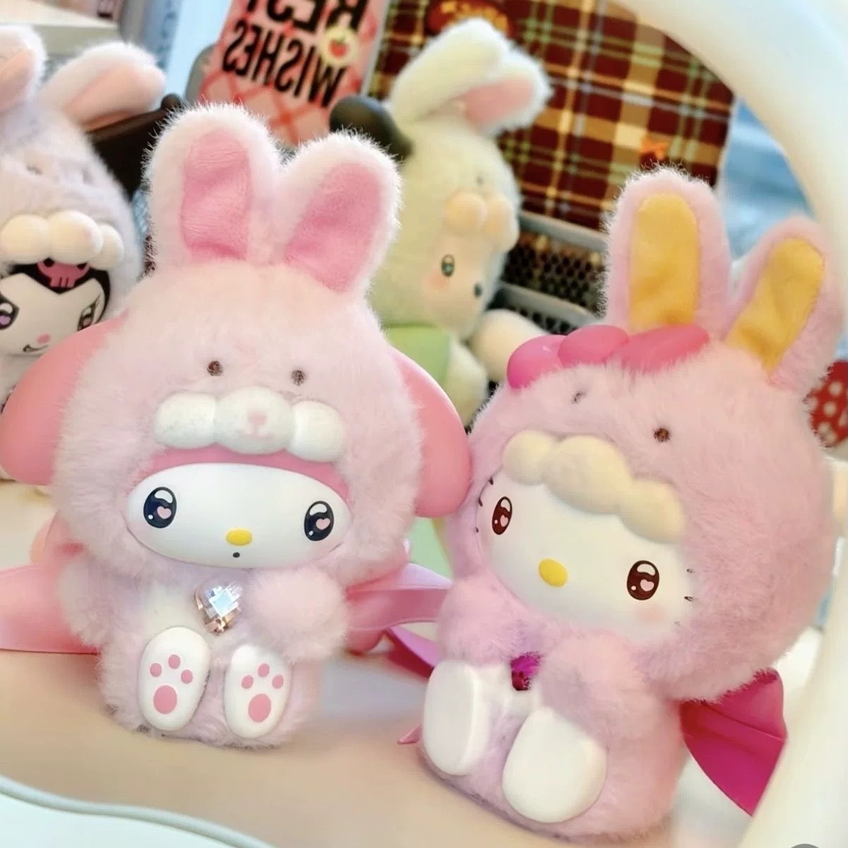 TopToy Sanrio Characters Diamond Bunny Baby | Hello Kitty My Melody Kuromi Cinnamoroll Pompompurin Pochacco - Collectable Toys Mystery Blind Box