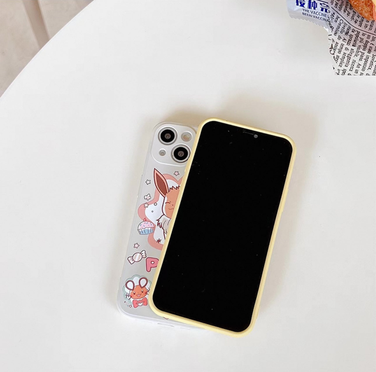 Japanese Cartoon Pokemon Hand Drawing Version | Pikachu Eevee Colour Case - iPhone Case 7 8 PLUS SE2 XS XR X 11 12 13 14 15 16 Pro Promax 12mini 13mini KawaiiGiftLand