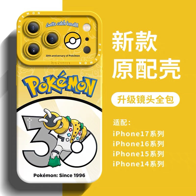 Japanese Cartoon Pokemon Silicone Case Pokemon 30 Anniversary Version Part17 | Dialga Palkia Arceus Giratina Heatran Regigigas Darkrai Cresselia 8 Styles - iPhone Case PLUS SE2 XS XR X 11 12 13 14 15 16 16e 17 17e Pro Promax 12mini 13mini