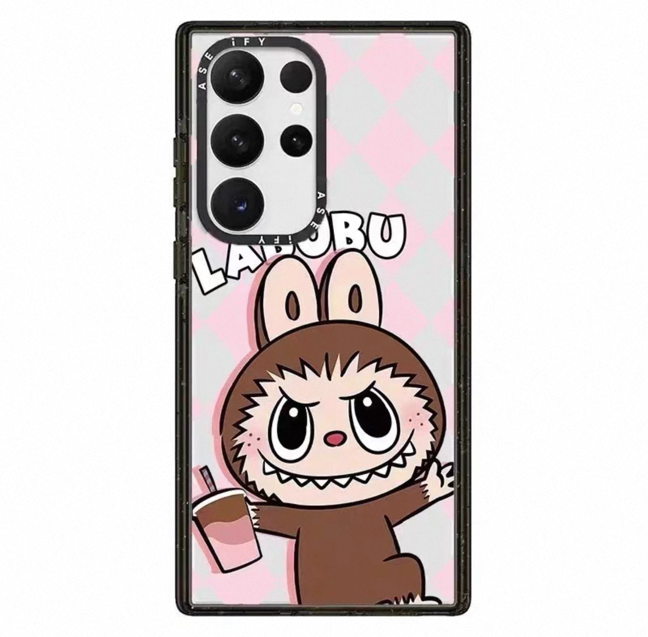 Cute Cartoon Labubu | Have A Drink - Phone Case Samsung Galaxy S25 S24 S23 S22 Ultra