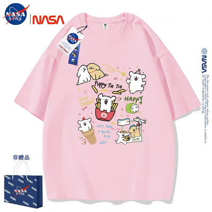 Cute Cartoon Doggie Maltese Puppy Style T-Shirt Series | Happy Puppy Tie Tie Part1 - Kawaii Fashion Items for Child & Adult