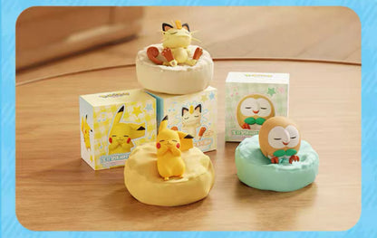 Japan Cartoon Pokemon Casual Time Series Part 2 | SLeeping Pikachu Charmander Meowth Slowpoke Munchlax Rowlet - Figure Kawaii Decoration