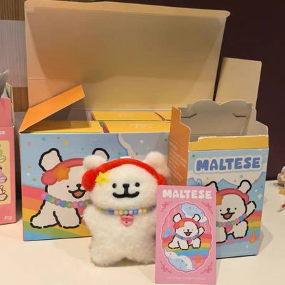 Maltese Puppy Plush Fruit Candy Keychain Series | Juice Maltese Gummies Plush Doll - Collectable Toys Mystery Blind Box