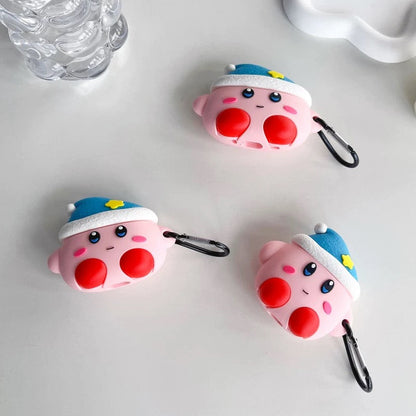 Japanese Cartoon Kirby Adventure | Cosplay Part 1 Chef Buger Shark Hangyodon Jigglypuff - AirPods AirPodsPro AirPods3 AirPods4 Case KawaiiGiftLand