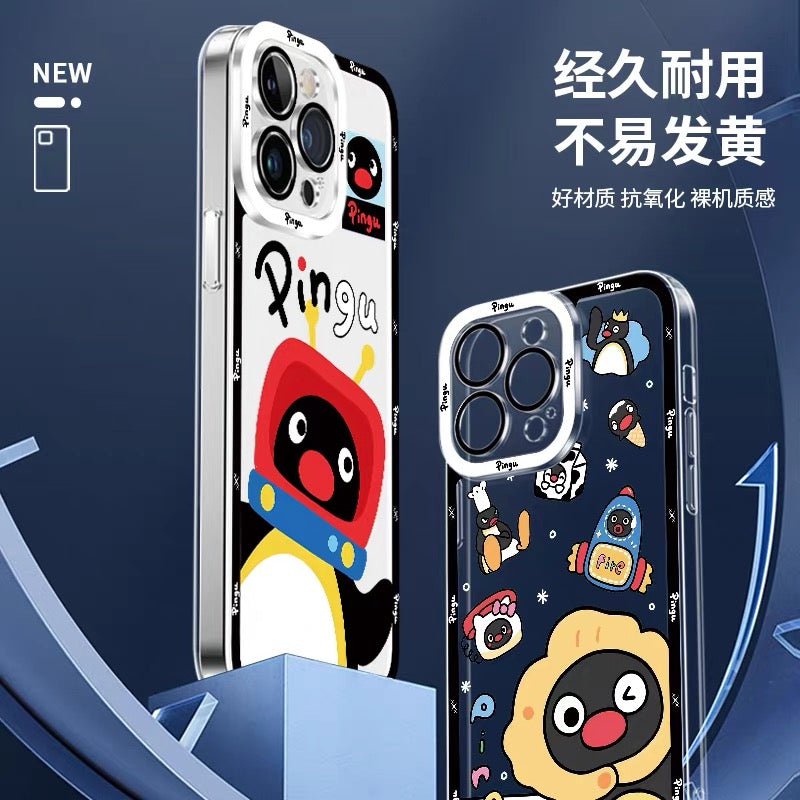 Cute Cartoon Lovely Penguin | Pingu & Friends 8 Styles - iPhone Case PLUS SE2 XS XR X 11 12 13 14 15 16 16e 17 17e Pro Promax 12mini 13mini