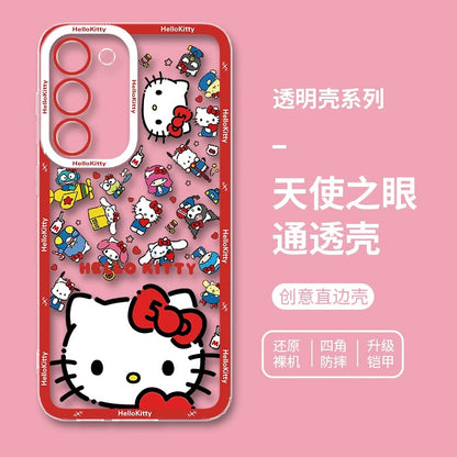 Japanese Cartoon Hello Kitty | Vintage Kitty Red Version - Phone Case Samsung Galaxy S26 S25 S24 S23 S22 S21 FE Ultra Edge