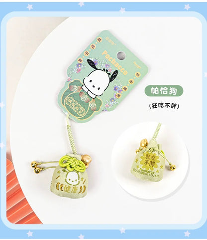 Sanrio Omamori Japan Style Lucky Blessing Bag | Hello Kitty My Melody Kuromi Cinnamoroll Pompompurin Pochacco Hangyodon - Kawaii Item