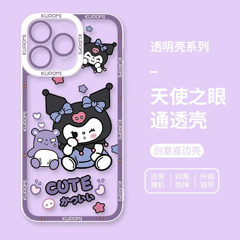 Japanese Cartoon Kuromi | Daily & Fun 8 Styles - iPhone Case PLUS SE2 XS XR X 11 12 13 14 15 16 16e 17 17e Pro Promax 12mini 13mini