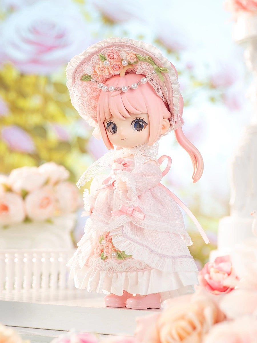 Simon Toys Liroro Summer Island | Rococo Victorian Lolita Outfits Pink Rose - 1/12 ob11 11cm BJD Doll Ball Joint Doll