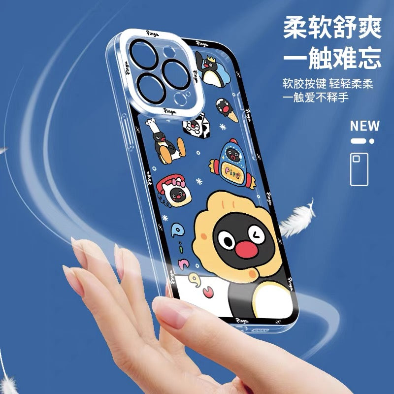 Cute Cartoon Lovely Penguin | Pingu & Friends 8 Styles - iPhone Case PLUS SE2 XS XR X 11 12 13 14 15 16 16e 17 17e Pro Promax 12mini 13mini