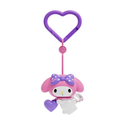 Sanrio Characters My Melody Kuromi Cupid Series Keychain | Wings Can Move - Kawaii Decoration Collectable Toys Toy Collection