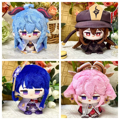 Game Character Genshin Keychain | Yae Miko Raiden Shogun Ganyu Hu Tao Cute Kawaii 12cm Doll - Cute Kawaii Item