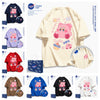 일본 애니메이션 커비 스타 카비 캐주얼 스타일 티셔츠 시리즈 | 귀여운 커비 앞뒷면 - 카와이 패션 아이템