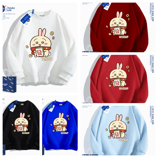Japanese Cartoon ChiiKawa Casual Style Hoodie Series | Usagi Get Rich - Kawaii Fashion Items