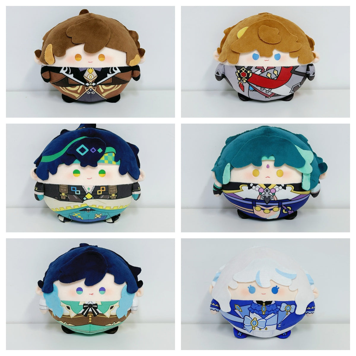 Game Character Genshin Ball Plush Doll | Zhongli Tartaglia Xiao Kinich Venti Furina de Fontaine Cute Kawaii 12cm Doll - Cute Kawaii Item