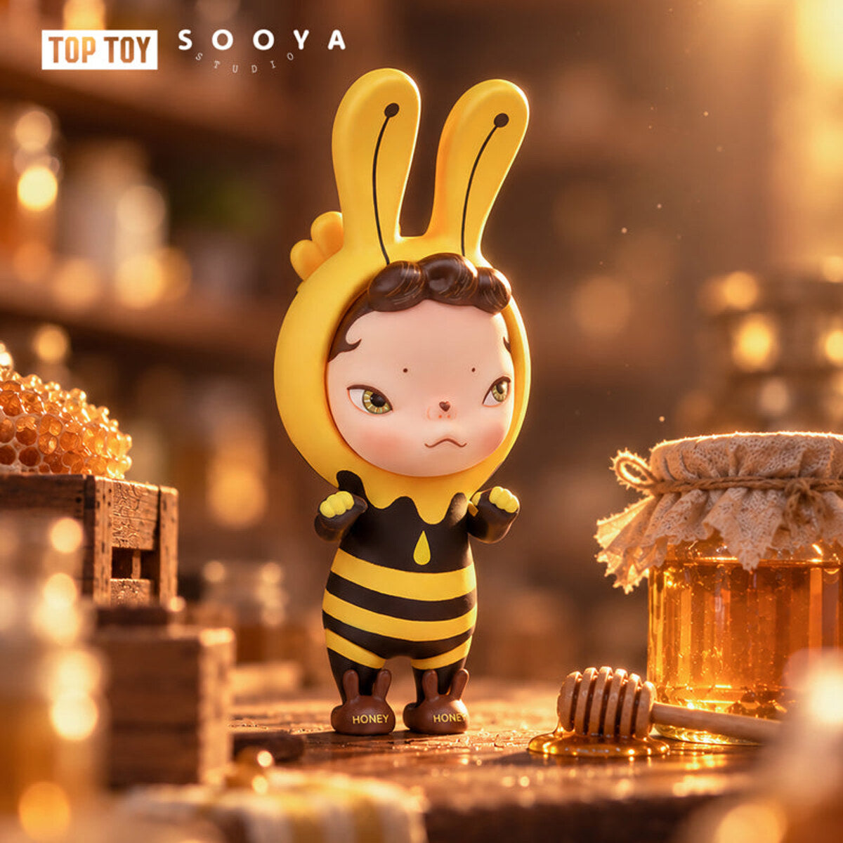 SooyaStudio Overture 2.0 honey bee bunny hood figure with honey jar
