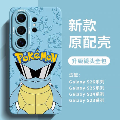 Japanese Cartoon Pokemon Silicone Case | Pikachu Squirtle Bulbasaur Charmander Gengar Psyduck Snoriax Charizard  - Phone Case Samsung Galaxy S26 S25 S24 S23 FE Ultra Edge