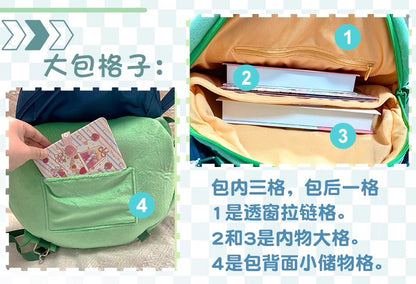 Japanese Anime Haikyu!! | Sugawara Koushi with Cat Ear Plush Cute Icon Itabag Backpack and Crossbody Bag - Cute Kawaii Item