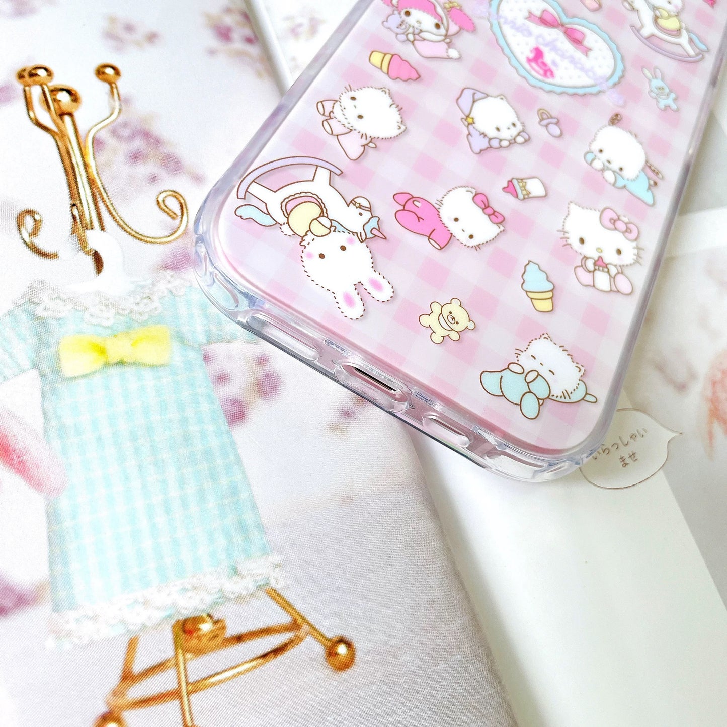 Japanese Cartoon Sanrio with Friends Baby Sweet Lolita Style - iPhone Case 13 14 15 Pro Promax