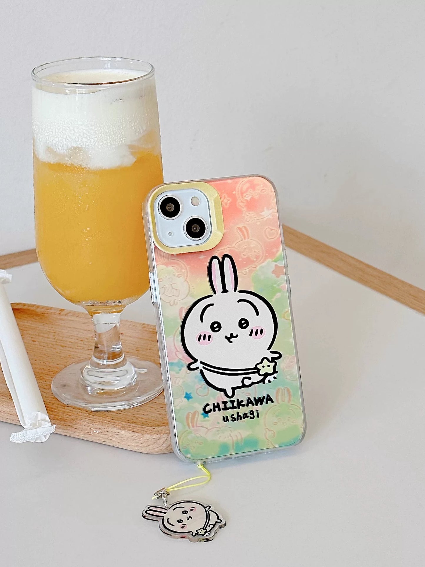 Japanese Cartoon iPhone Case with Strap | Laser Outing ChiiKawa Hachiware Usagi Momonga - iPhone CasePhone Case  7 8 PLUS SE2 XS XR X 11 12 13 14 15 Pro Promax 12mini 13mini