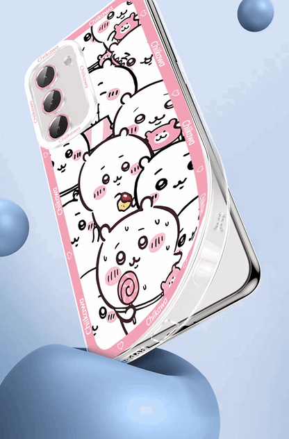 Japanese Cartoon Chiikawa Full Sceen | Hachiware - Phone Case Samsung Galaxy S25 S24 S23 S22 S21 FE Ultra Edge