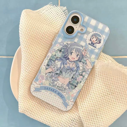 Japanese Cartoon Puella Magi Madoka Magica Laser Case Lolita Dress Version | Madoka Miki Tomoe Sakura Akemi - iPhone Case PLUS SE2 11 12 13 14 15 16 16e 17 17e Pro Promax 12mini 13mini
