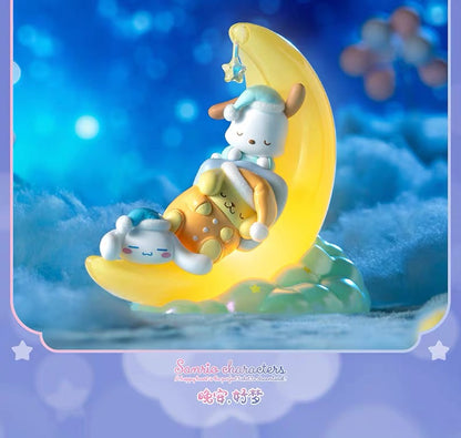 Sanrio x Toptoy Sweet Dream Cinnamoroll Pompompurin Pochacco on Moonlight Cloud LED Night Light