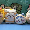 치이카와 얌차 한정 시리즈 | 치이카와 하치와레 우사기 모몽가 쿠리만쥬 랏코 시사 딤섬 코스튬 인형 귀여운 봉제인형 6인치 - 카와이 아이템 방 꾸미기 인형