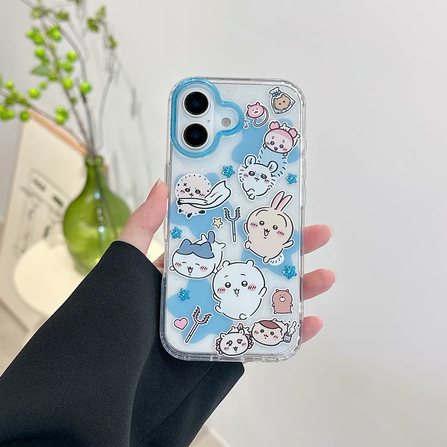 Japanese Cartoon ChiiKawa Gittler Colour Clear Case | Happy Group - iPhone Case Plus SE2 11 12 13 14 15 16 16e 17 17e Pro Promax 12mini 13mini
