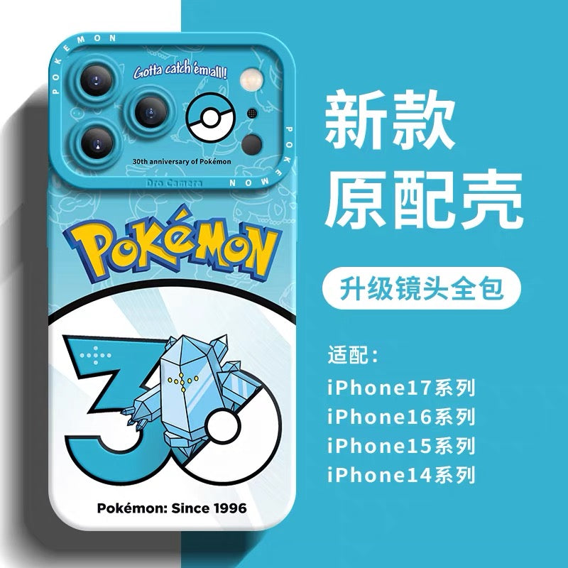 Japanese Cartoon Pokemon Silicone Case Pokemon 30 Anniversary Version Part15 | Groudon Rayquaza Kyogre Registeel Regirock Regice Latias Latios - Phone Case Samsung Galaxy S26 S25 S24 S23 FE Ultra Edge