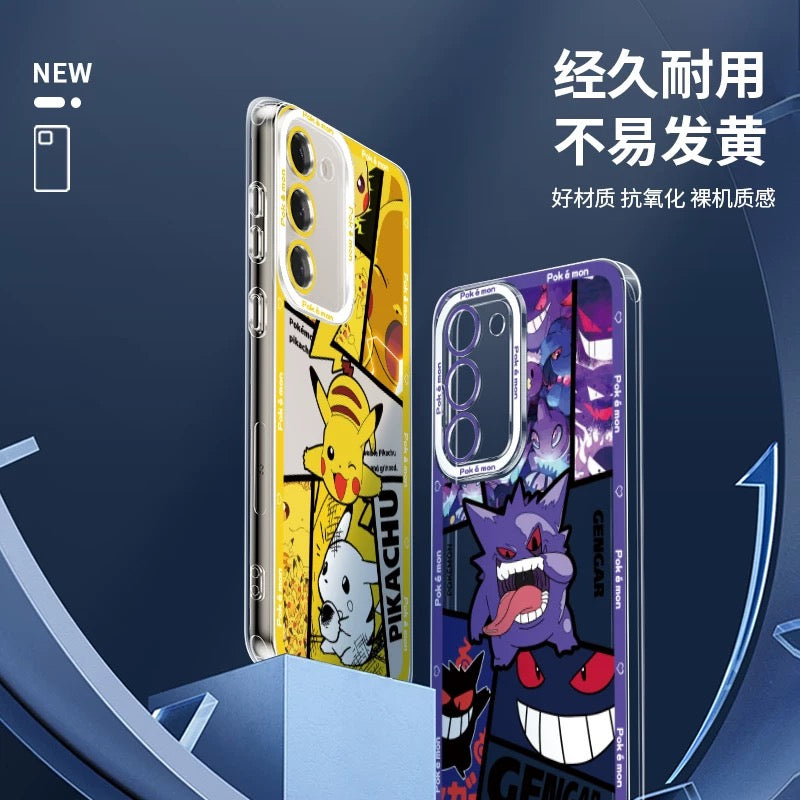 Japan Cartoon Pokemon Street Style | Pikachu Gengar Squirtle - Phone Case Samsung Galaxy S26 S25 S24 S23 S22 S21 FE Ultra