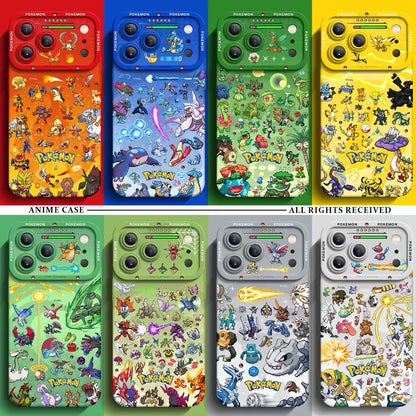 Japanese Cartoon Pokemon Silicone Case Close Up Fighting Version | Venusaur Charizard Blastoise Gengar Scizor Umbreon Greninja Garchomp - iPhone Case PLUS SE2 XS XR X 11 12 13 14 15 16 16e 17 17e Pro Promax 12mini 13mini (副本)