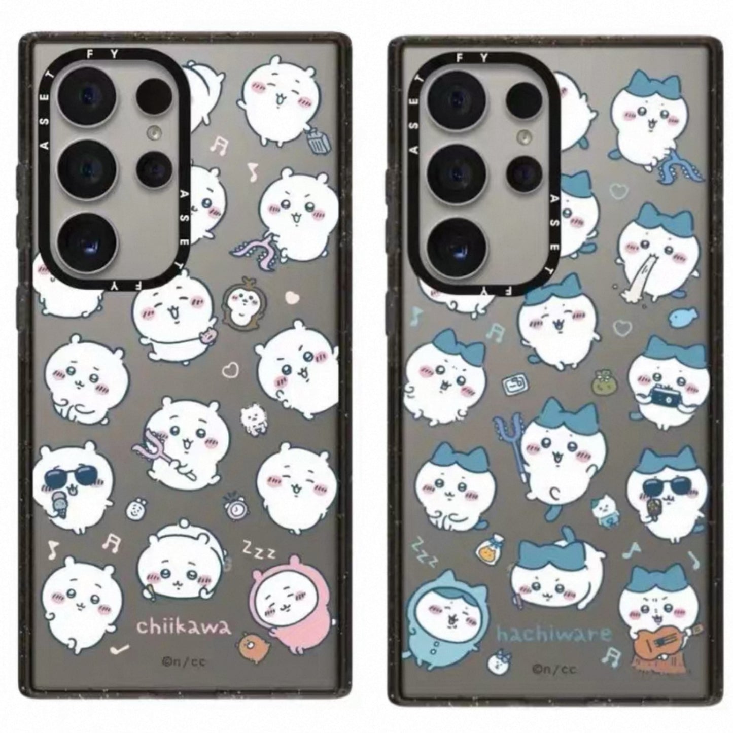 Japanese Cartoon ChiiKawa Acrylic Phone Case | ChiiKawa Hachiware Usagi Medley Fun Pose Full Sceen - Phone Case Samsung Galaxy S25 S24 S23 Ultra