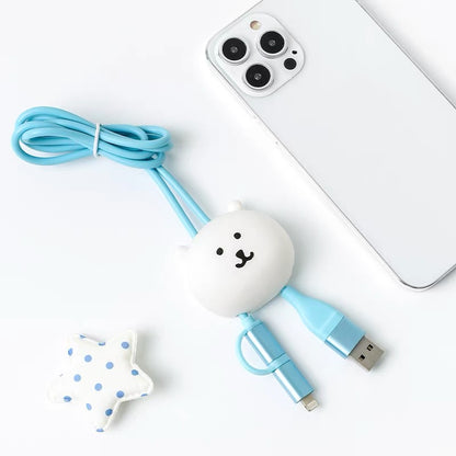 Miniso Joker Bear | 3A Fast Charging Type-C & Lightning Data Cable