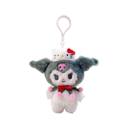 Japan Sanrio 50th Hello Kitty Keychain | Hello Kitty My Melody Kuromi Cinnamoroll Hangyodon - Mini Plush Doll 10cm Keychain