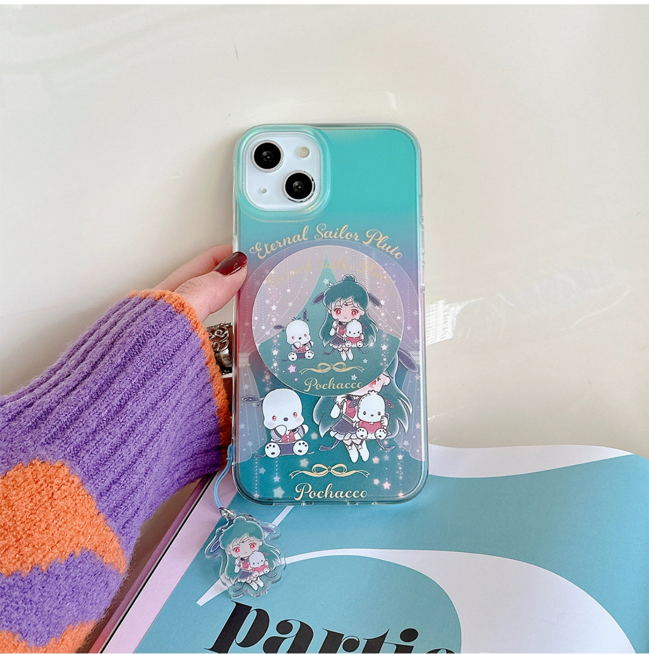 Japanese Cartoon Phone Stand | Laser Sailor Girl X Little Twin Stars Pochacco 