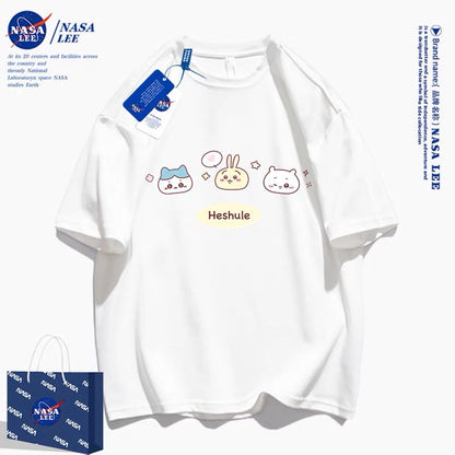 Japanese Cartoon ChiiKawa Casual Style T-Shirt Series | Chiikawa Hachiware Usagi Three Little Cute - Kawaii Fashion Items