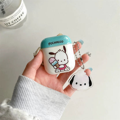 Japanese Cartoon Pochacco with Ice Cream AirPods AirPodsPro AirPods3 Case