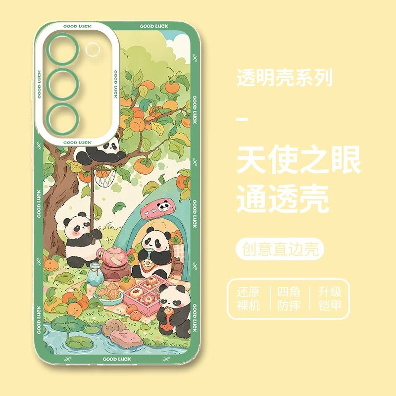 Cute Animal Panda | Season Times - Phone Case Samsung Galaxy S26 S25 S24 S23 S22 S21 FE Ultra Edge