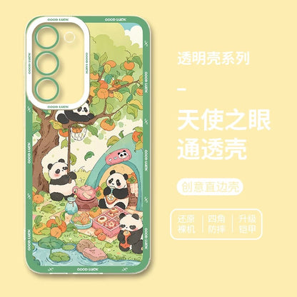 Cute Animal Panda | Season Times - Phone Case Samsung Galaxy S26 S25 S24 S23 S22 S21 FE Ultra Edge